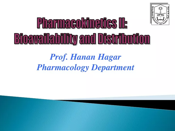 pharmacokinetics ii bioavailability