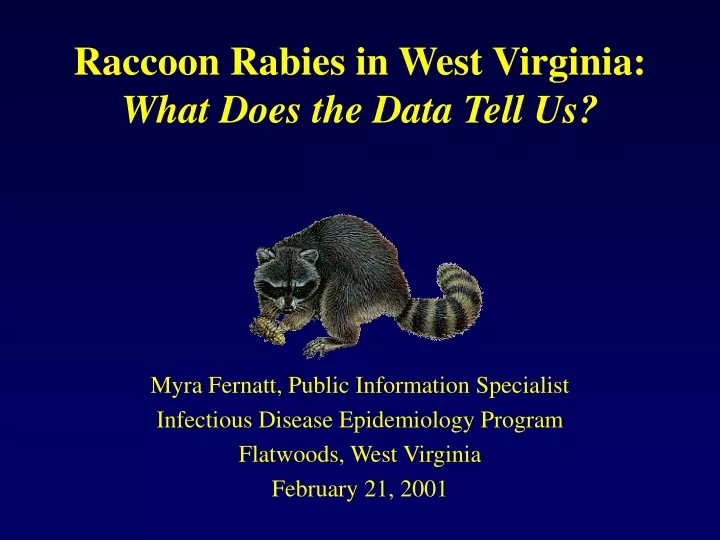 raccoon rabies in west virginia what does the data tell us
