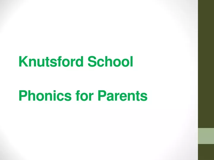 knutsford school phonics for parents