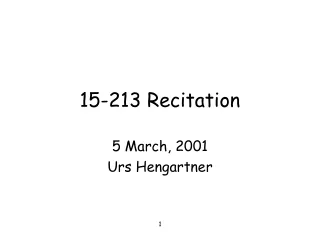 15-213 Recitation