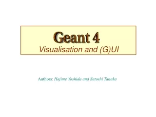 Visualisation and (G)UI