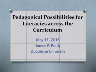 Pedagogical Possibilities for Literacies across the Curriculum