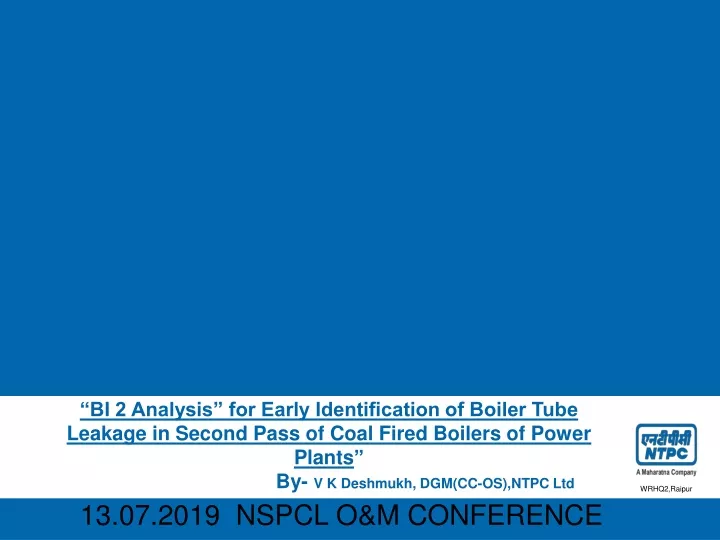 bi 2 analysis for early identification of boiler