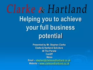 Helping you to achieve your full business potential