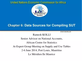 Chapter  6 :  Data Sources for Compiling SUT