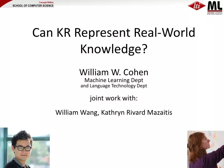 can kr represent real world knowledge