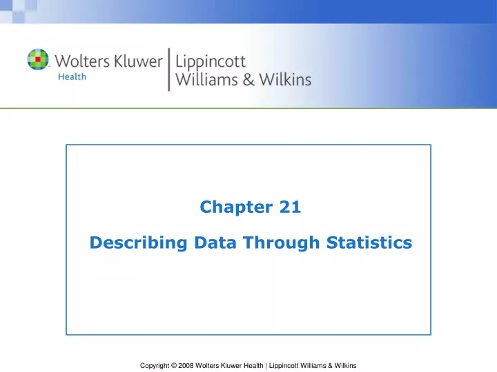 chapter 21 describing data through statistics