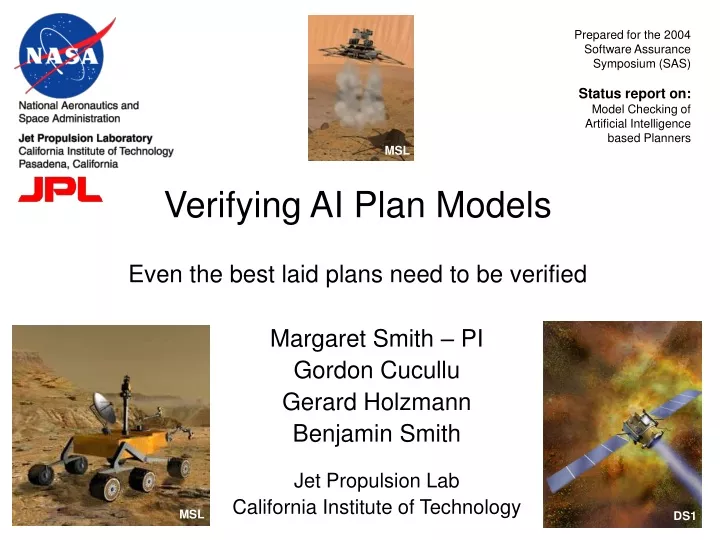 verifying ai plan models even the best laid plans need to be verified