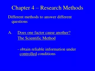 Chapter 4 – Research Methods