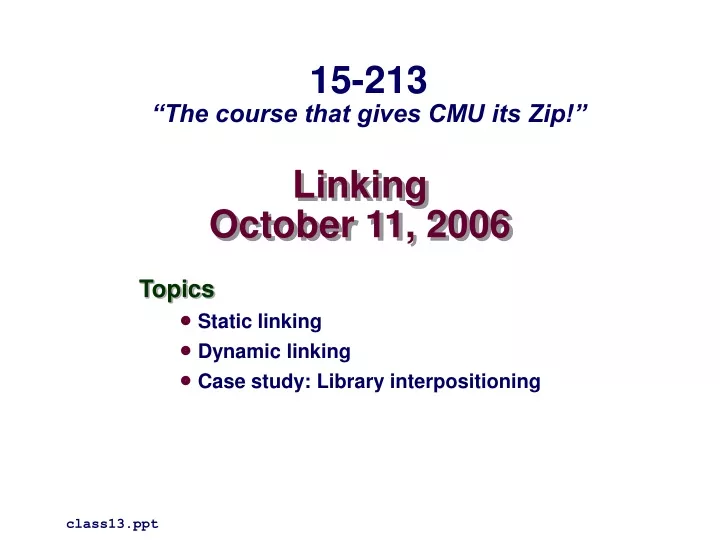linking october 11 2006