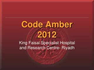 Code Amber 2012