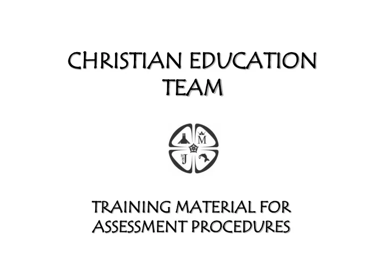 christian education team