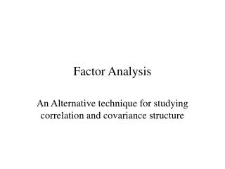 Factor Analysis