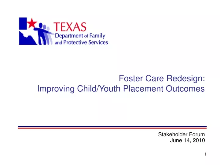 foster care redesign improving child youth placement outcomes