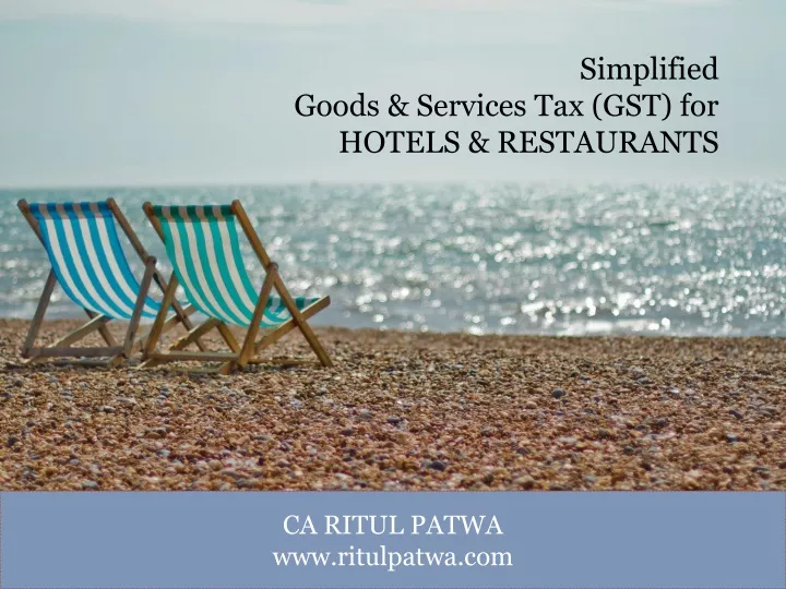 simplified goods services tax gst for hotels