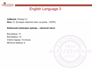 Engl ish Language 3