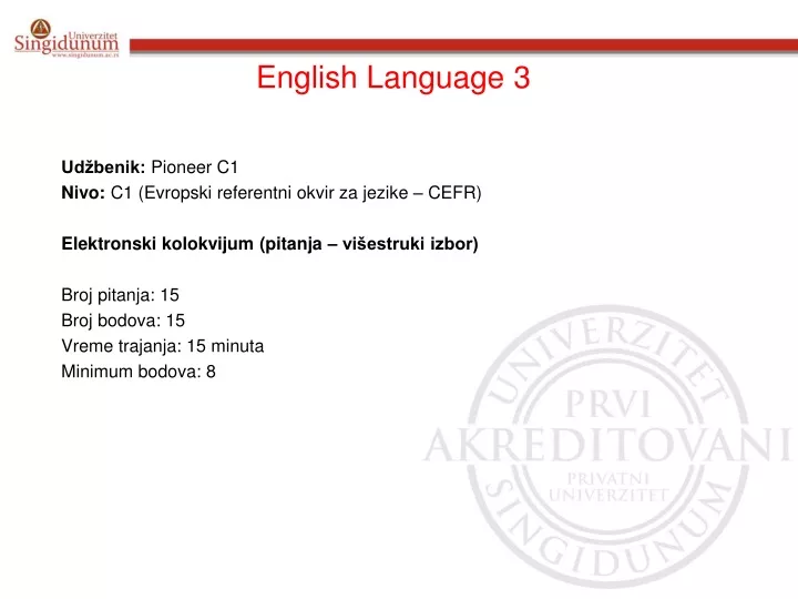 engl ish language 3