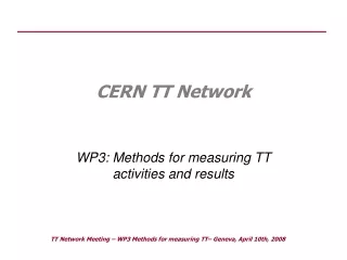 CERN TT Network