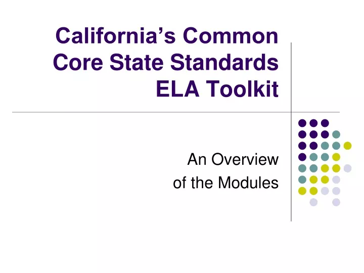 california s common core state standards ela toolkit