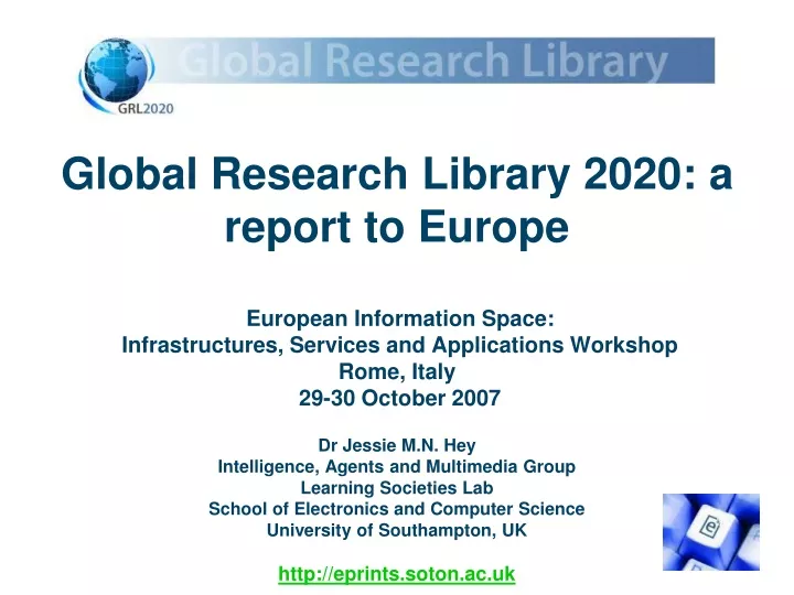 global research library 2020 a report to europe