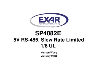 SP4082E  5V RS-485, Slew Rate Limited  1/8 UL