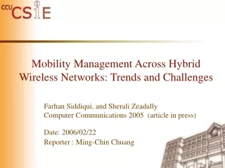 Mobility Management Across Hybrid Wireless Networks: Trends and Challenges