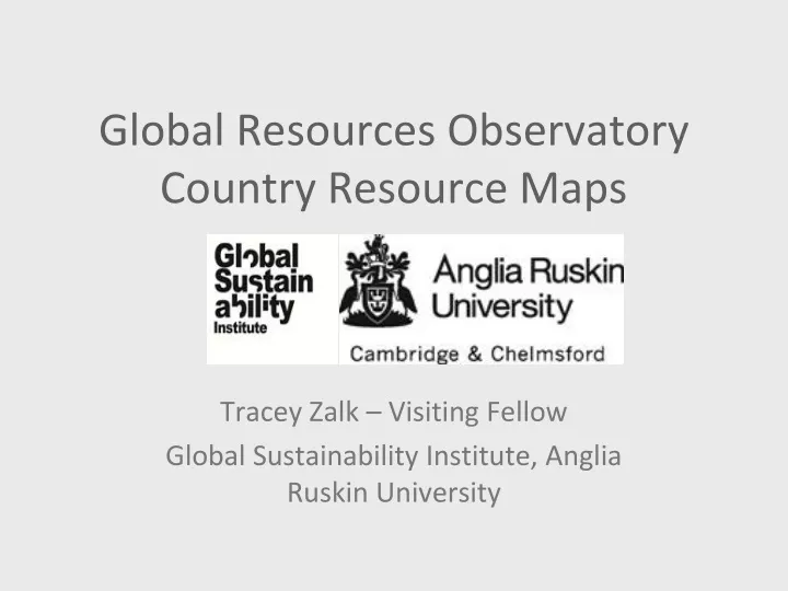 global resources observatory country resource maps