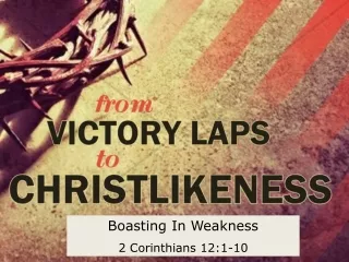 Boasting In Weakness 2 Corinthians 12:1-10