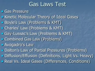 Gas Laws Test