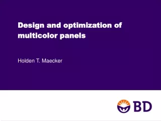 Design and optimization of multicolor panels