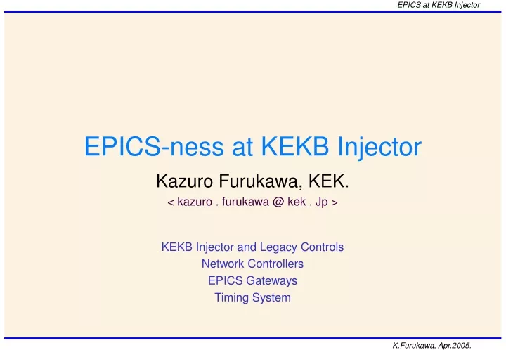 epics ness at kekb injector