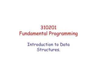 310201 Fundamental Programming