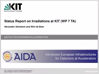 Status Report on Irradiations at KIT (WP 7 TA)