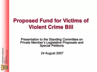Proposed Fund for Victims of Violent Crime Bill