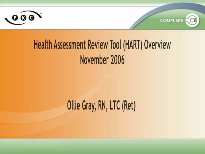 health assessment review tool hart overview