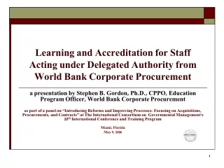 World Bank Corporate Procurement