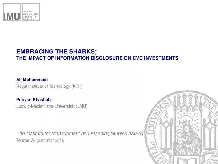 embracing the sharks the impact of information disclosure on cvc investments