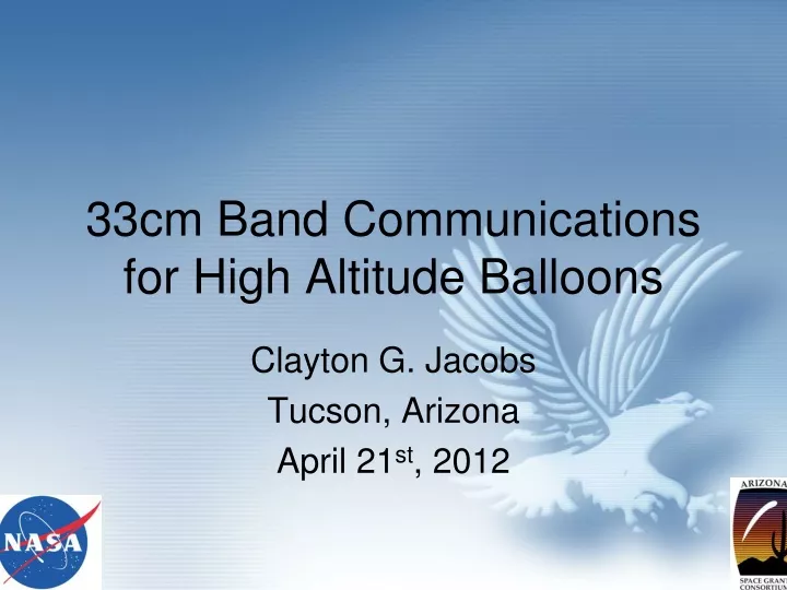 33cm band communications for high altitude balloons
