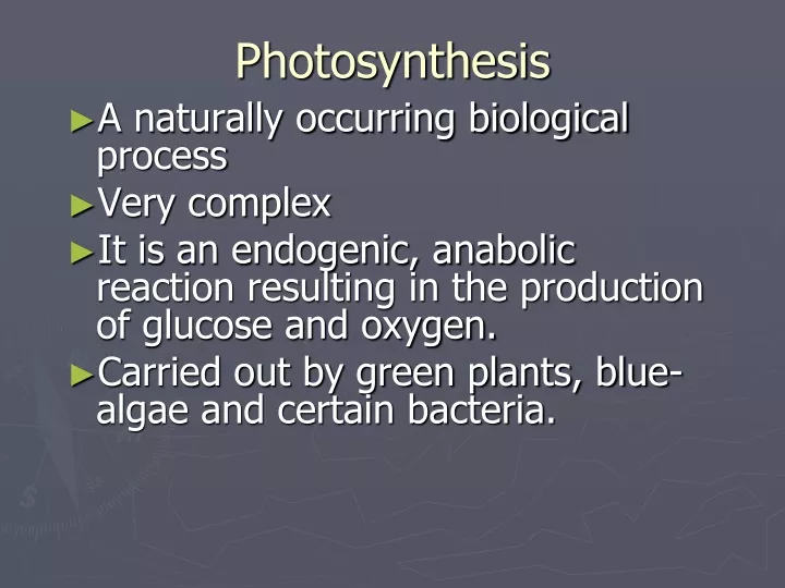 photosynthesis