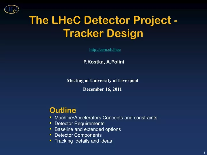 the lhec detector project tracker design