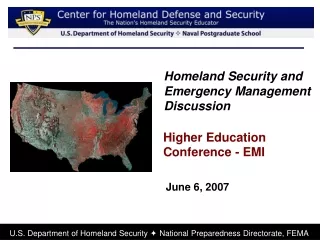 Homeland Security and Emergency Management Discussion