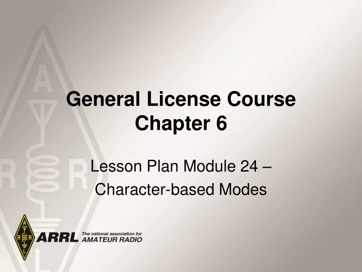 general license course chapter 6