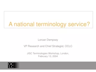 A national terminology service?