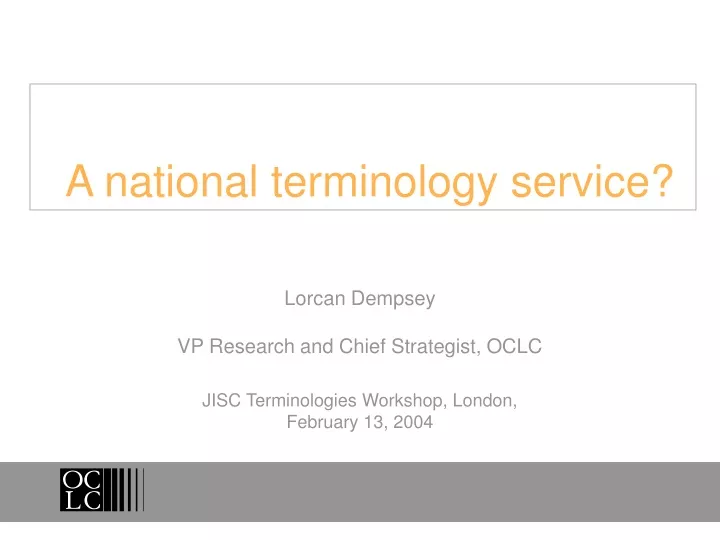 a national terminology service