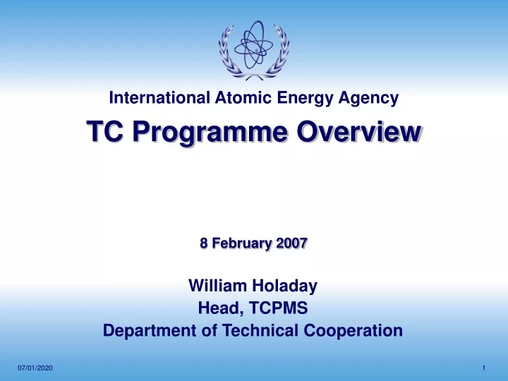 tc programme overview 8 february 2007