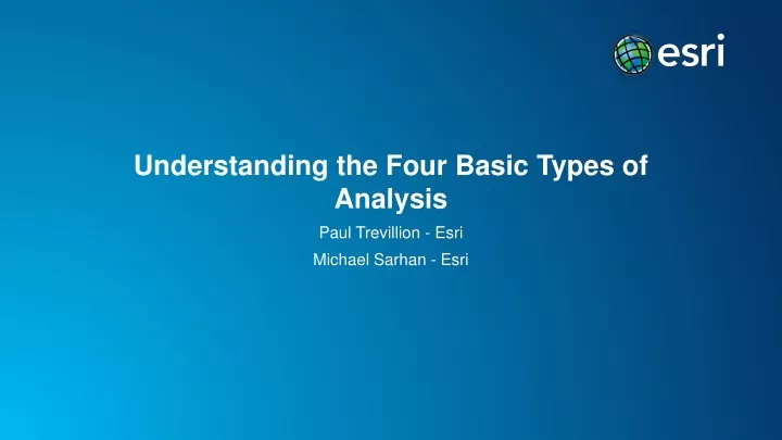 understanding the four basic types of analysis
