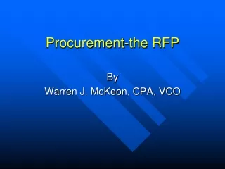 Procurement-the RFP