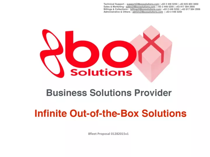 technical support support@8boxsolutions
