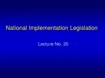 National Implementation Legislation - slide 1