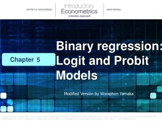 Binary regression: Logit and Probit Models